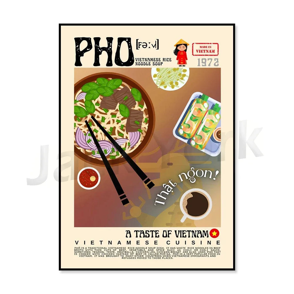 Vintage kimchi poster featuring retro Korean cuisine artwork and typography