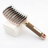 HAIRSOFLY detangling hair brush for wet curly hair with scalp massage, shown from the front