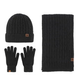 HSF beanie hat, scarf and gloves set for winter warmth in a coordinated design