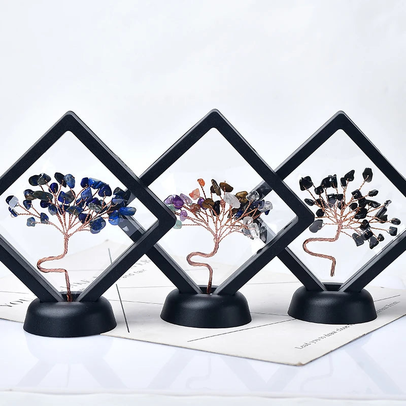 Natural Crystal Quartz Tree Of Life Gravel Specimen Reiki Healing Home Decoration Ornaments Lucky Tree DIY Gifts Souvenir Gift
