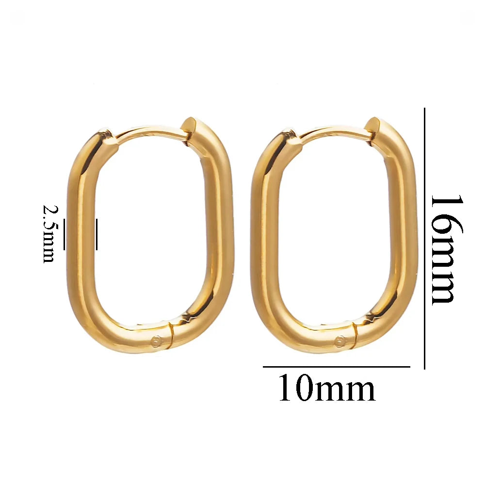 6-piece stainless steel textured hoop earrings for DIY jewelry making by HSF Marketplace