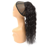 Water wave wrap-around drawstring ponytail human hair extension by HSF Marketplace