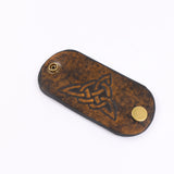 Viking hair beads for braids with Celtic knot leather hair cuff by HSF Marketplace