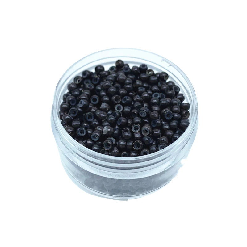 500 Pcs 3.0mm Silicone Lined Beads Nano Beads for Hair Extensions Copper Nano Ring for Nano Tip Extension