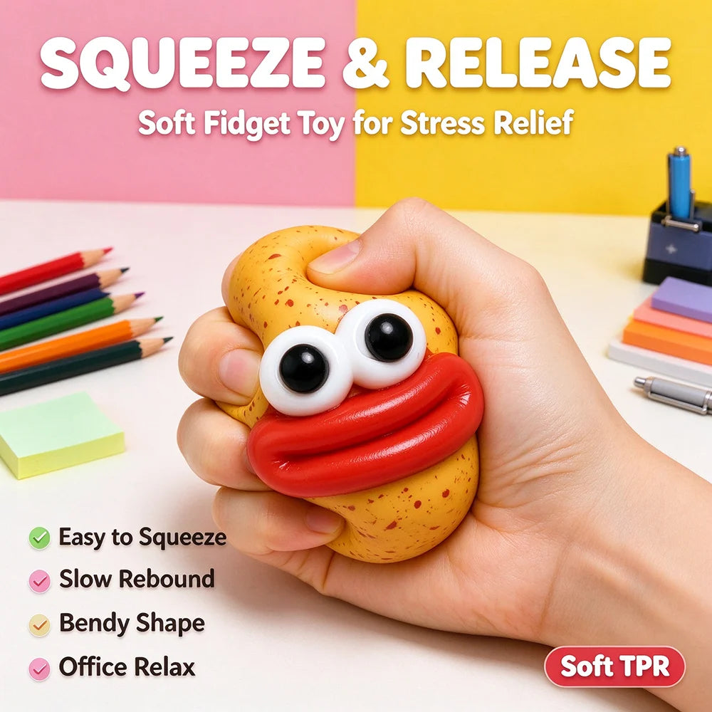 Creative potato expression pinch toy for stress relief and fidgeting, HSF Marketplace sensory toy