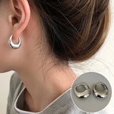 Stainless steel golden double-layer hollow flower hoop earrings for women, vintage floral jewelry design