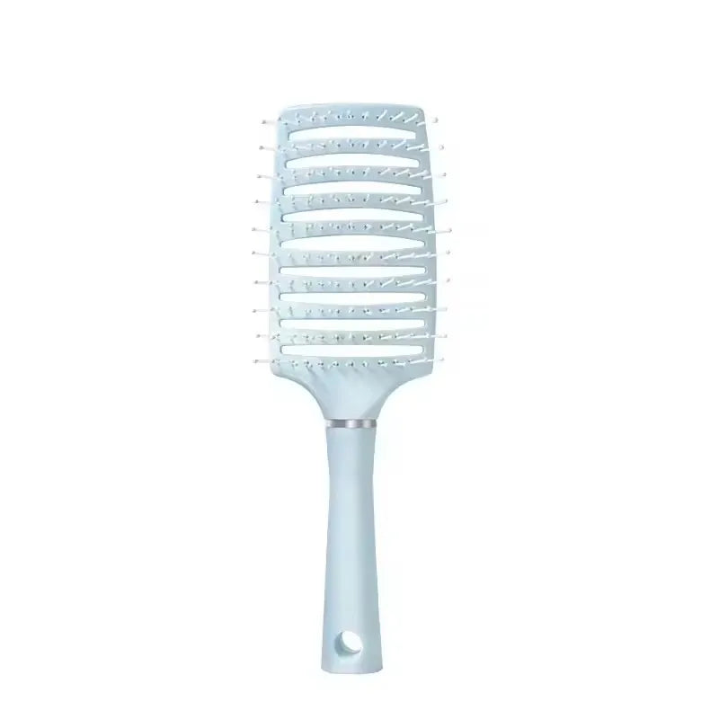 Big curved air cushion comb by HSF Marketplace for all hair types, designed for gentle detangling and styling
