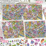 Kawaii 3D city scenery stickers for DIY decor and gifts by HSF Marketplace