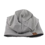 Women's autumn knitted solid color turban beanie hat, soft casual skull cap for men and women