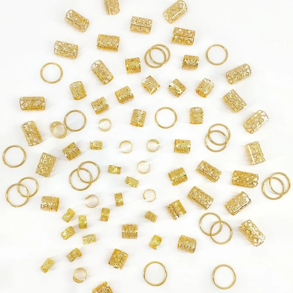 Metal dreadlock hair beads for stylish loc jewelry, HSF Marketplace hair styling tool