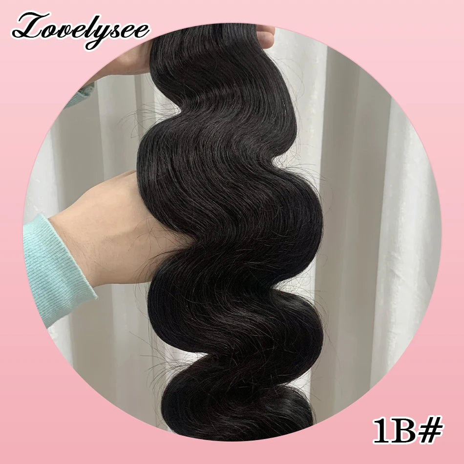 Brazilian human hair body wave drawstring wrap-around ponytail extension in natural Remy hair, 14–24 inches