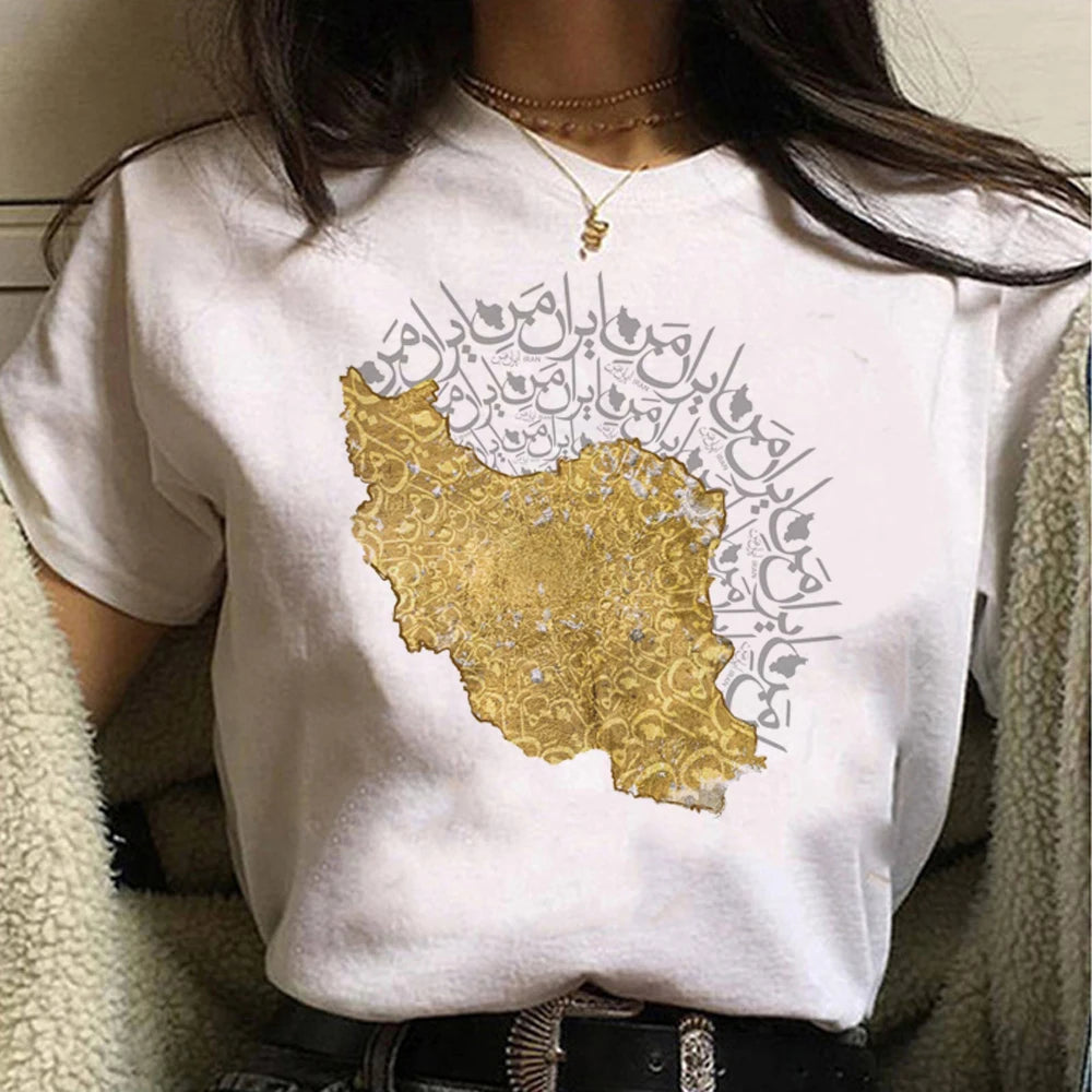 Women's Funny Iran T-Shirt by HSF Marketplace in casual Harajuku style