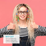 5pcs/Pack Black Quick Beader for Loading Beads on Braids Tool with 100pcs Rubber Bands for Kids Girls Hairstyle Ponytail Make