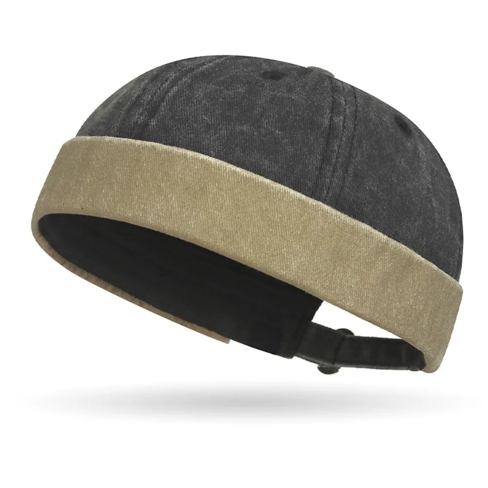 Women's fashion hip hop beanie street hat, brimless baggy skullcap cuff docker fisherman cap
