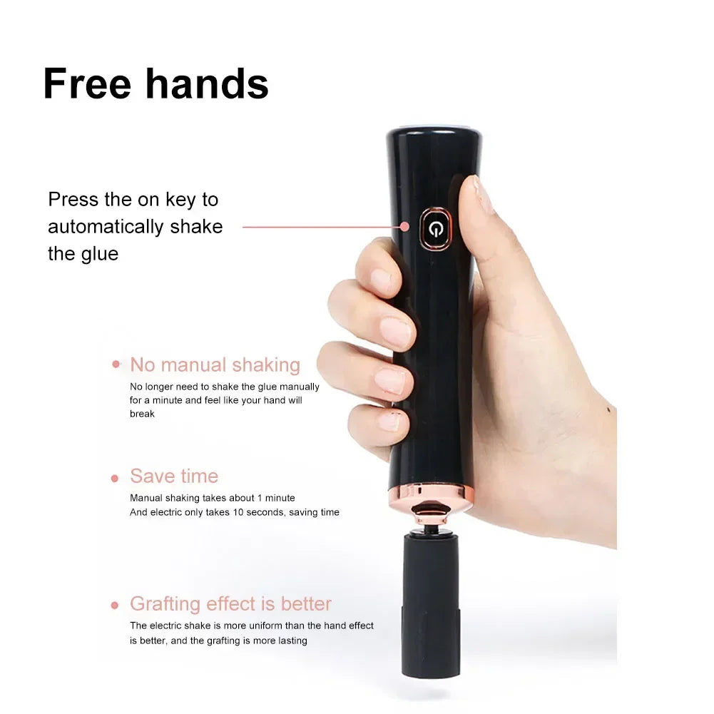 Portable USB eyelash glue shaker device by HSF Marketplace, designed for false eyelash adhesive and tattoo ink liquid mixing.