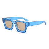 Luxury green square sunglasses for women and men with UV400 protection, designer HSF Marketplace fashion sunglasses.