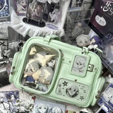 Harajuku Pin Doll 20cm display Ita bag by HSF Marketplace, PU leather, preppy style, large capacity shoulder bag for women.