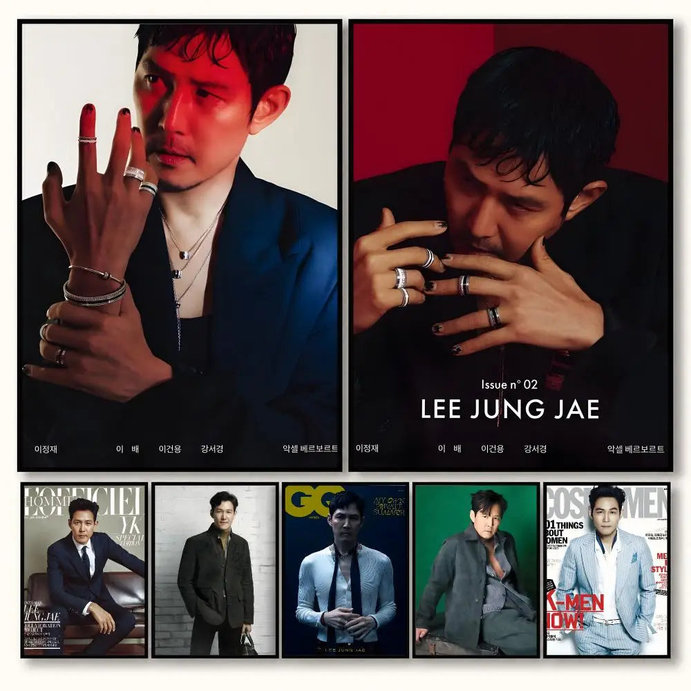 Lee Jung-jae portrait art poster for home decor, K-culture merch by HSF Marketplace