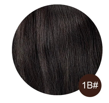 7-piece clip-in human hair extensions, natural straight Remy hair weft, 12–26 inch hairpieces for women