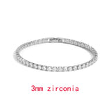 Iced Out Tennis Chain Necklaces Female Gold Color 18K Gold Plated Neck Chain For Women Fashion Jewelry Gift Chocker 2024