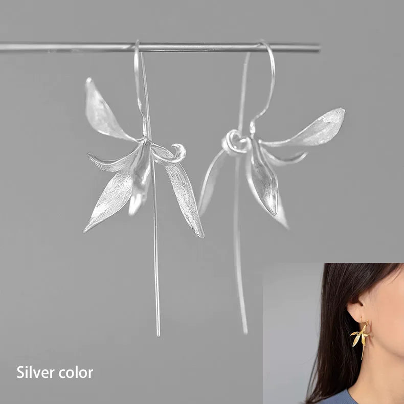 925 sterling silver jade drop earrings for women, elegant dangling jewelry with polished green jade stones