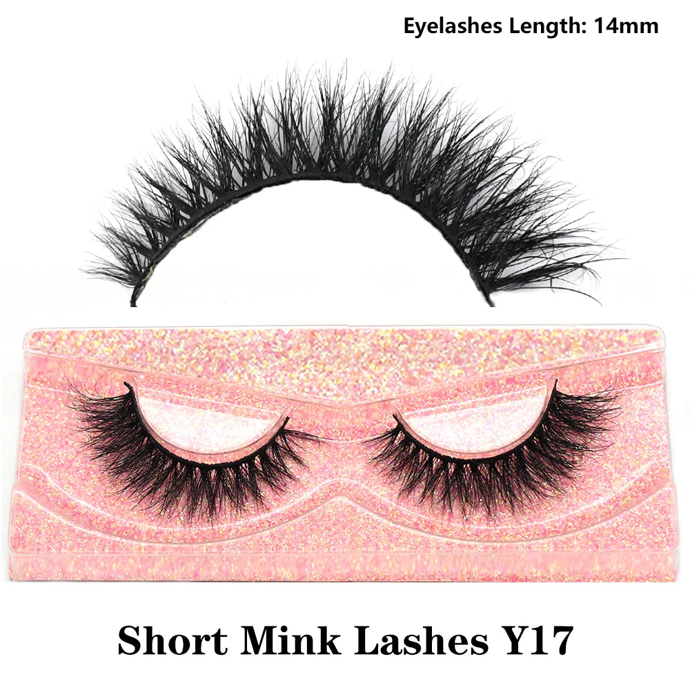 3D real mink false eyelashes, fluffy wispy short clusters by HSF Marketplace