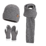 Winter knitted hat, scarf and gloves set by HSF Marketplace for cold weather protection