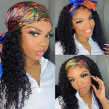 Frizira kinky curly headband human hair wig with natural Indian curls for Black women, ready-to-wear style