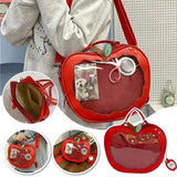 Cute apple shape ita bag, kawaii crossbody handbag for anime pins by HSF Marketplace