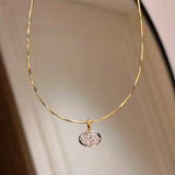 HSF oval diamond pendant drape earrings in an elegant, simple design for women
