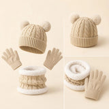 Children's thermal knit fleece winter set with hat, scarf, and gloves by HSF Marketplace