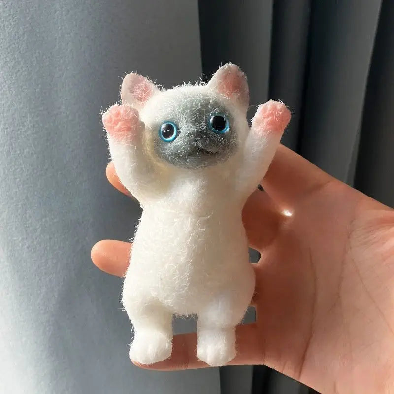 Soft Cute Cat Squishy Toy Kawaii Slow Rising Animal Figure Stress Reliever Squeeze Mini Plush-Like Gift Kids Adults
