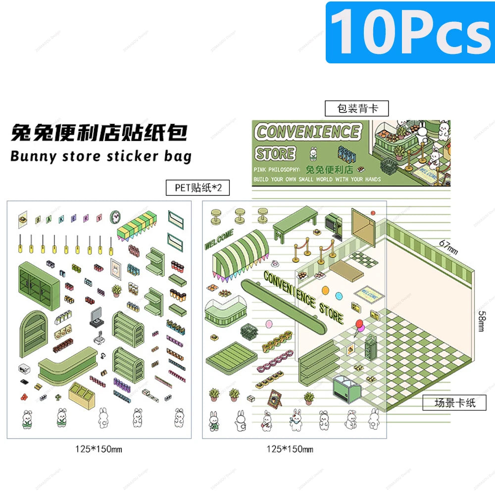3D landscaping stickers for miniature scenes, Sticker Therapy by HSF Marketplace