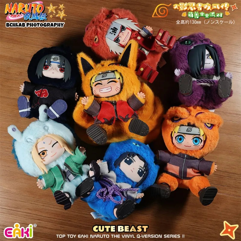 TOPTOY EAKI Naruto sit-in party blind box figure featuring Jiraiya, Orochimaru, and Tsunade poses