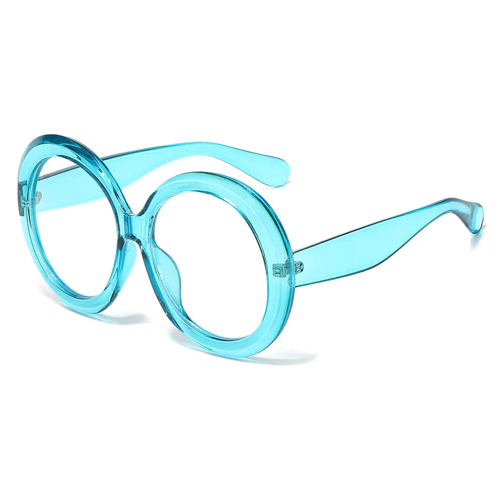 Large oversized round sunglasses for women and men with big frames, luxury brand HSF Marketplace, unisex riding eyewear.
