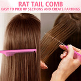 HSF Marketplace slick back hair brush with edge brushes, anti-frizz smoothing tool for sleek, flat hairstyles for women and men.