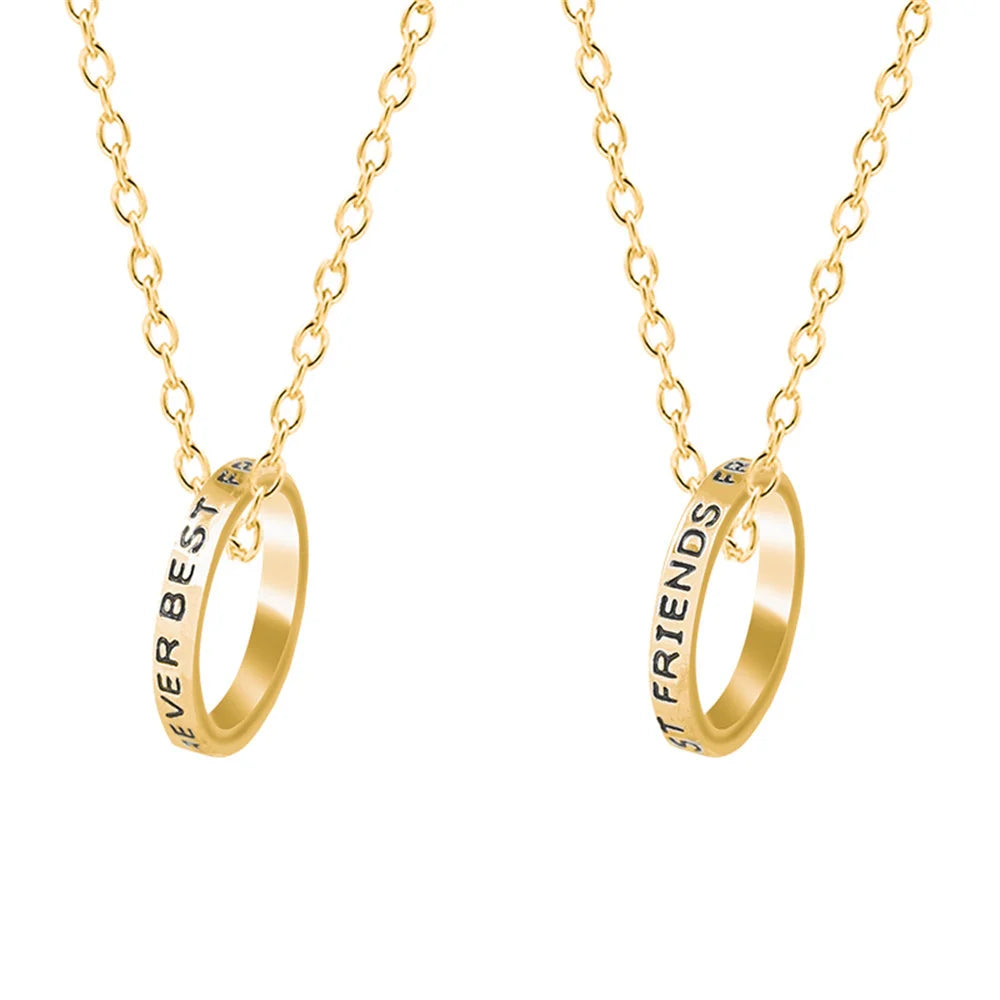 Best Friends Forever necklaces set for girls and women, matching friendship jewelry by HSF Marketplace