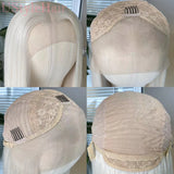 UStyleHair 613 Blonde Bob Lace Hair Lace Front Short Wave Wig Side Part Synthetic Front Wig Heat Resistant Synthetic Hair Daily