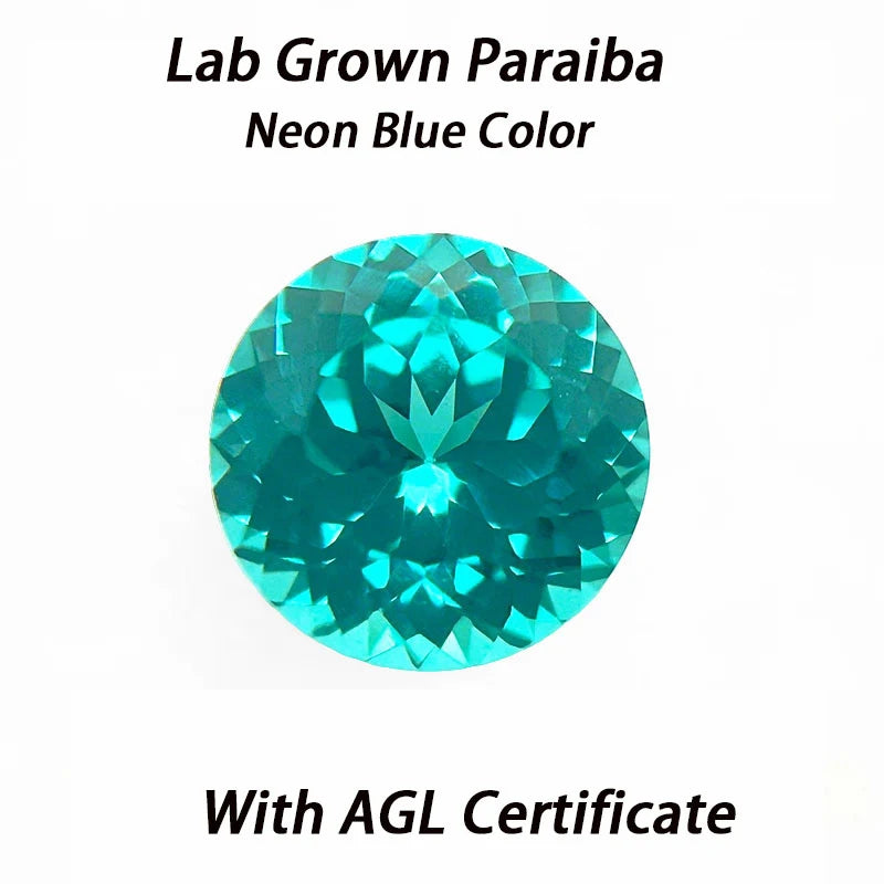 Lab Grown Sapphire Round Shape Royal Blue Color DIY Charms Jewelry Making Ring Necklace Earrings Main Materials Certificate