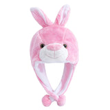 Women's HSF Marketplace plush 3D animal style decorative winter hat with funny mischievous couple design