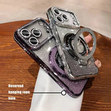 Glitter magnetic phone case for iPhone 14 Pro Max with raised lens protection by HSF Marketplace
