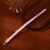 1. Women Multicolor Striped Slim Bangle Thin Cuff Bracelet With Smooth Glossy Surface Elegant Wrist Ornament For Dating Evening
