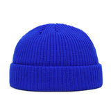 Unisex knitted beanie hat for women, cozy winter ribbed design in a classic style