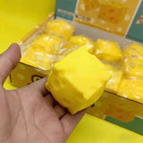 5cm Cheese Squishy Stress Ball Squeeze Toys Soft Squeeze Stress Relief Fidget Toys Desk Decor Decompression Toy Gift for Adults