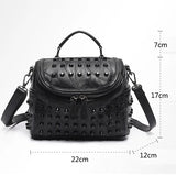 HSF Marketplace genuine leather messenger bag for women, stylish durable handbag with adjustable shoulder strap