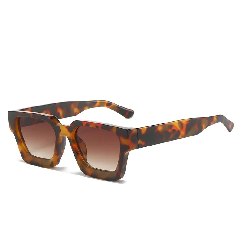 Luxury square women’s sunglasses by HSF Marketplace with retro green design, UV400 protection, stylish for men and women.