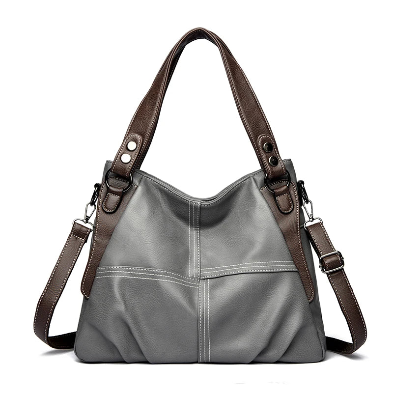 Genuine Soft Leather Handbags for Women Vintage Shoulder Tote Bag Luxury Designer Ladies Large Capacity Purse Bags Sac A Main