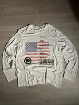 Women's white long sleeve T-shirt by HSF Marketplace for versatile daily wear