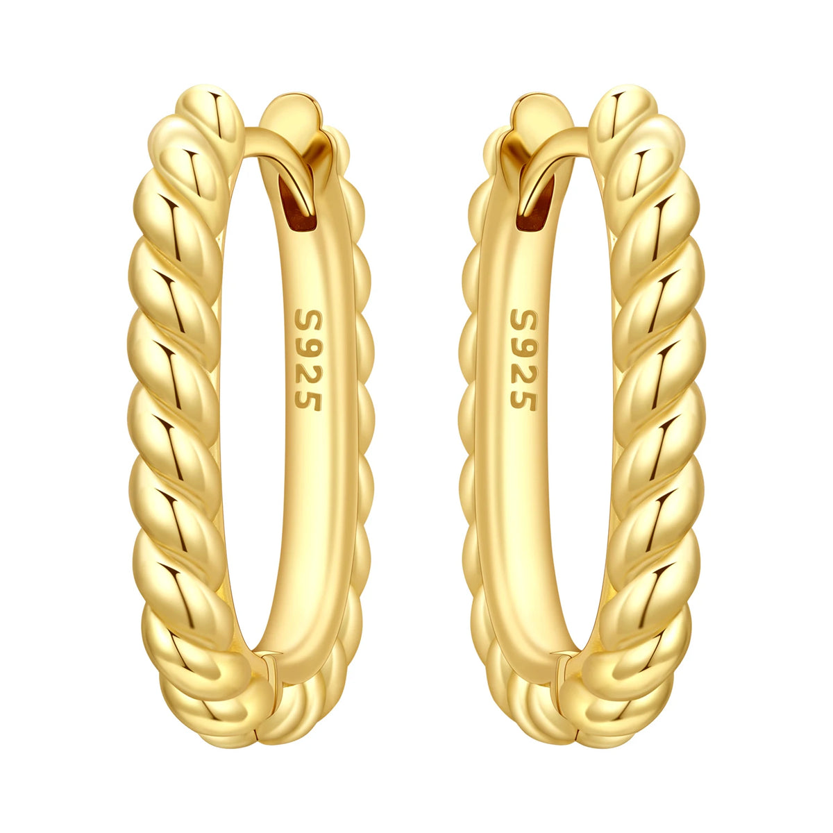 925 sterling silver 18K gold plated cherry blossom butterfly hoop earrings for women