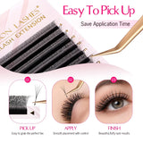 Arison narrow 3D/4D/5D premade eyelash extension fans by HSF Marketplace